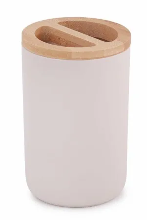 БАМБУК подставка д/зубных щеток цв.бежевый М8056/18_