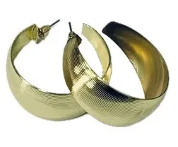 Серьги полукольца широкие цв.золото L 230704