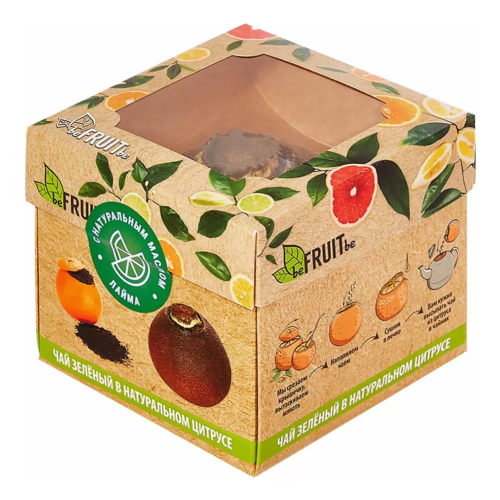 BEFRUITBE чай зеленый в цитрусе с маслом апельсина 50гр
