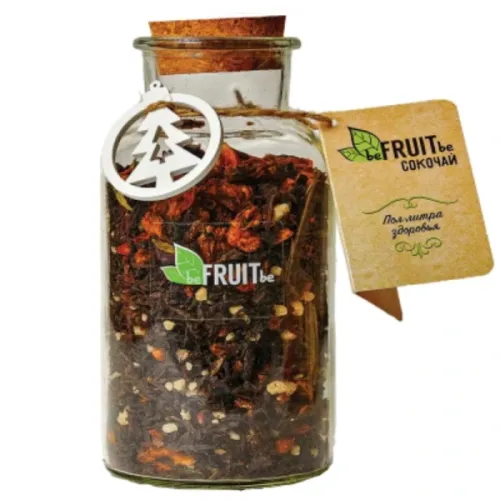 BEFRUITBE сокочай чёрный ананас брусника стекло 65г