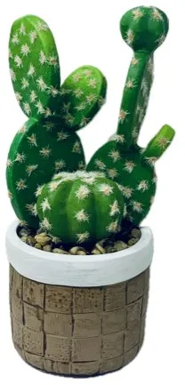 Искусственный цветок в горшке кактус L230606