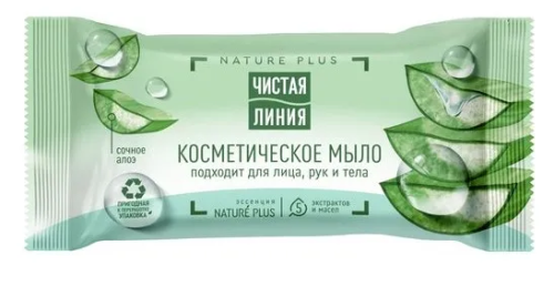 ЧИСТАЯ ЛИНИЯ мыло туалетное косметическое алое 75г