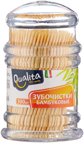 QUALITA зубочистки бамбуковые 300шт/200