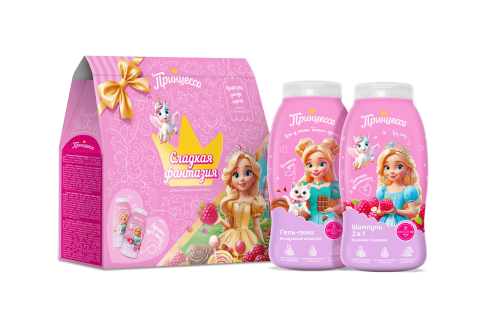 ГОНКИ набор подарочный сладкая фантазия шампунь 2в1 250мл,гель-пена 250мл                          