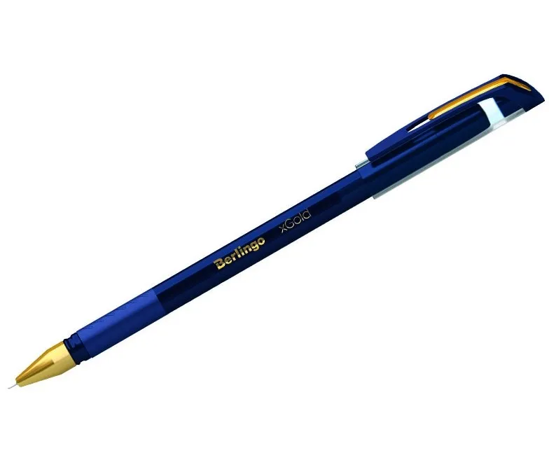 BERLINGO ручка шариковая xgold синяя игольчатый стержень 0,7мм