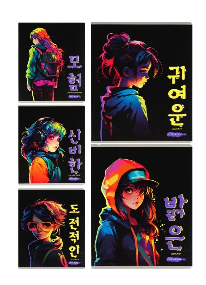 Тетрадь 48л клетка девушка в стиле аниме-1 48-5702