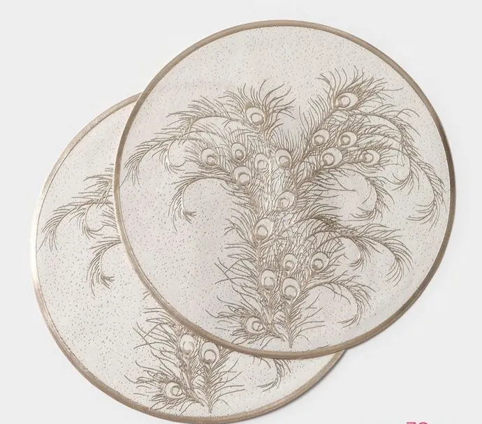 Набор салфеток сервировочных павлин цв.бежевый 2шт 38см 9755304