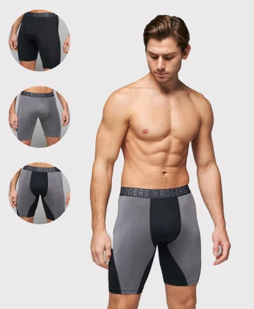 ROGERS трусы-шорты удлинённые мужские 92% полиэстер 8% спандекс D001 р.4XL