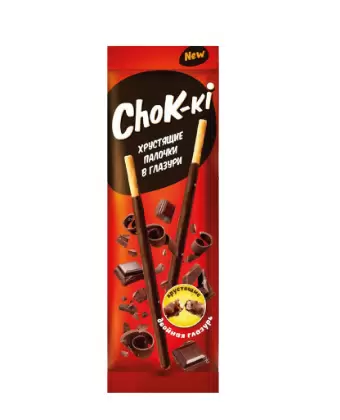 CHOK-KI соломка двойная глазурь 40г/5