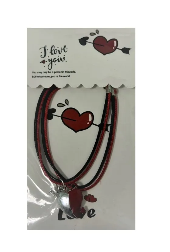 Браслеты парные с сердцами на магните