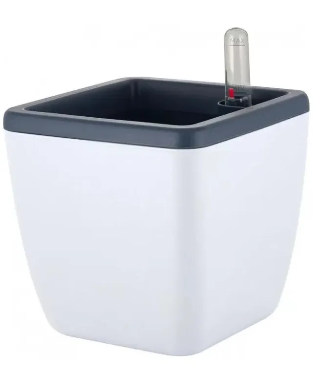 Кашпо ingreen munchen с автополивом квадратный белоснежный жасмин 1,5л