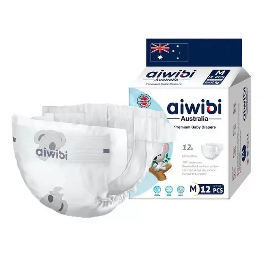 AIWIBI подгузники детские одноразовые 6-11кг 12шт AWB07-M