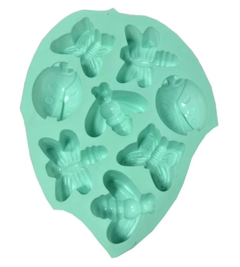 Форма для выпечки силиконовая Насекомые 8шт ED25240