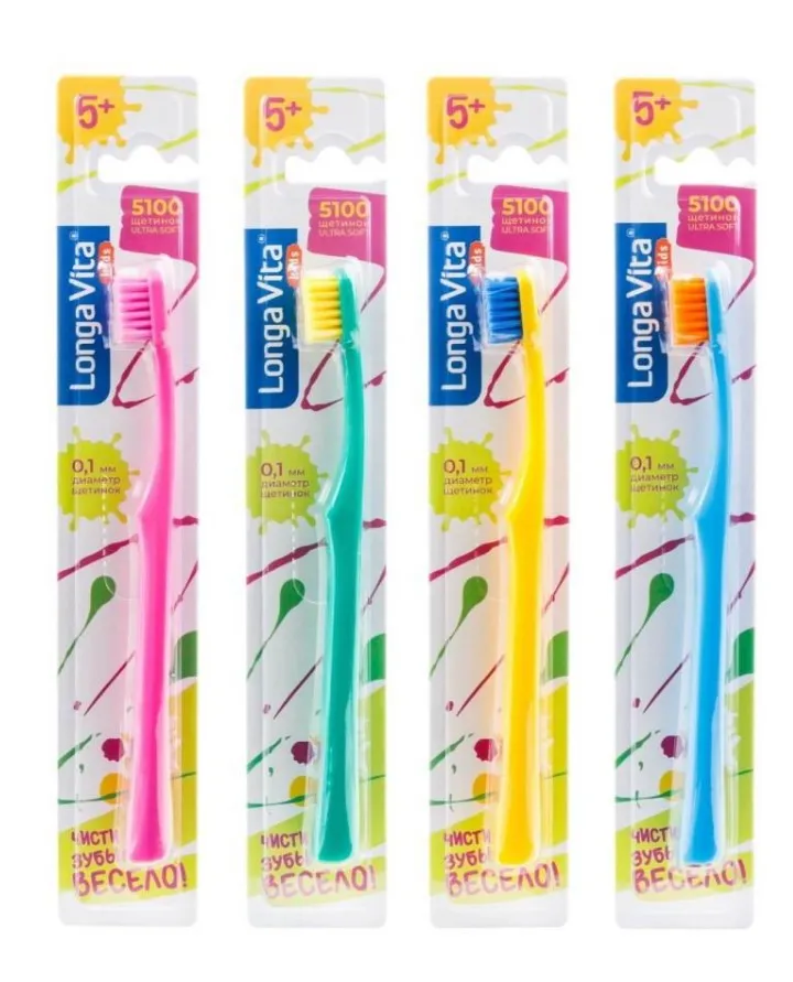 LONGA VITA щетка зубная детская от 5лет J-502