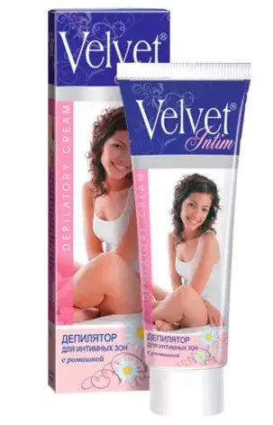 VELVET крем д/депиляции д/интимных зон ромашка 100мл