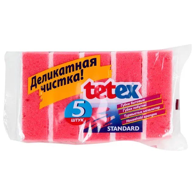 ТЕТЕХ губки д/посуды д/деликатной чистки 5шт
