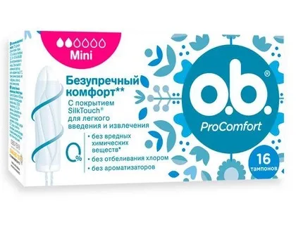 J&J O.B. Рrocomfort тампоны mini 16шт