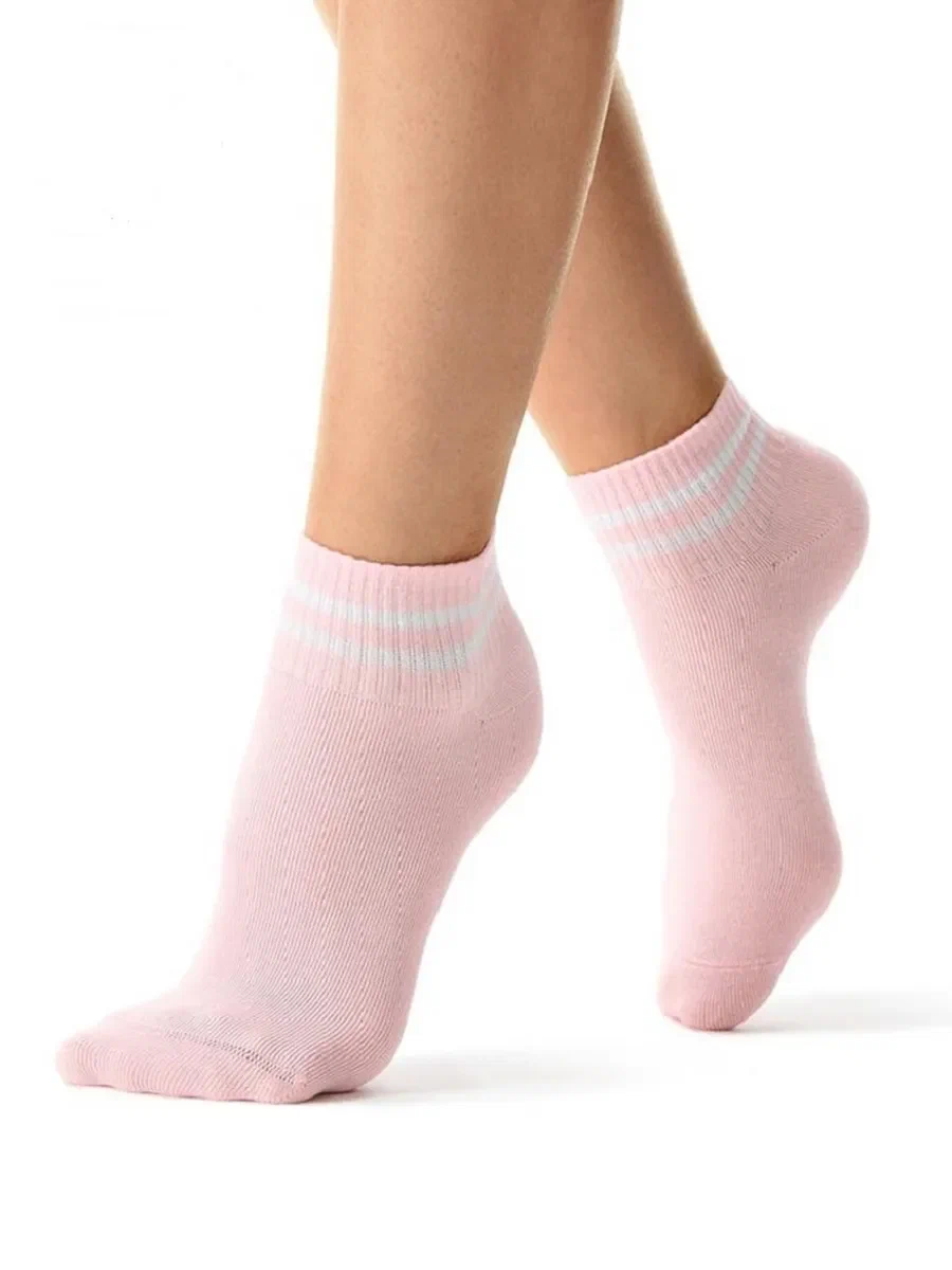 OMSA носки женские актив укороченные полоски 154 rosa antico р.39-41