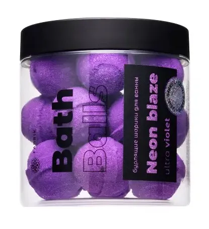 FABRIK COSMETOLOGY Neon Blaze шарик д/ванн бурлящий с шиммером ultra violet 300г