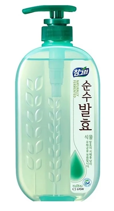 CJ LION средство д/мытья посуды chamgreen pure fermentation растительные ферменты дозатор 720мл