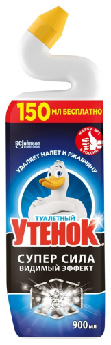 ТУАЛЕТНЫЙ УТЕНОК средство чистящее д/унитаза видимый эффект 900мл