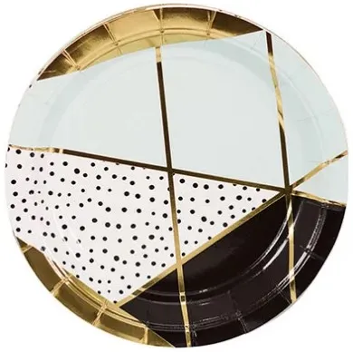 ВЕСЕЛАЯ ЗАТЕЯ набор тарелок бумажных мятная роскошь 17см 6шт 1502-4341