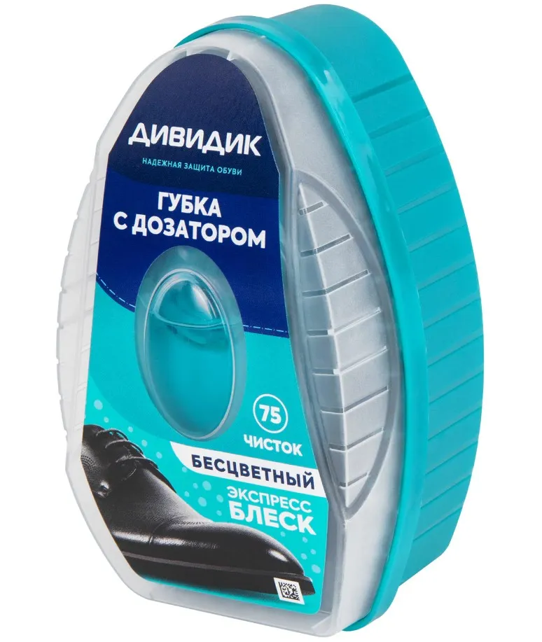 ДИВИДИК губка д/обуви из гладкой кожи с дозатором бесцветная