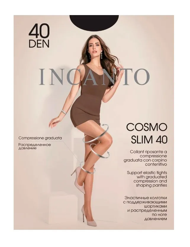 INCANTO колготки женские cosmo slim 40 неро р.3