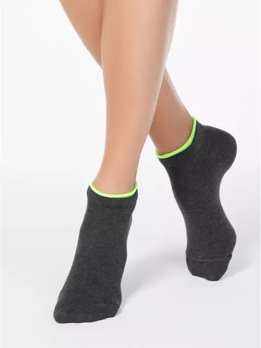 CONTE носки женские декор. резинка active 12С-32СП 035 т.серый р.23