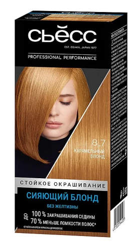СЬЁСС COLOR краска д/волос т.8-7 карамельный блонд