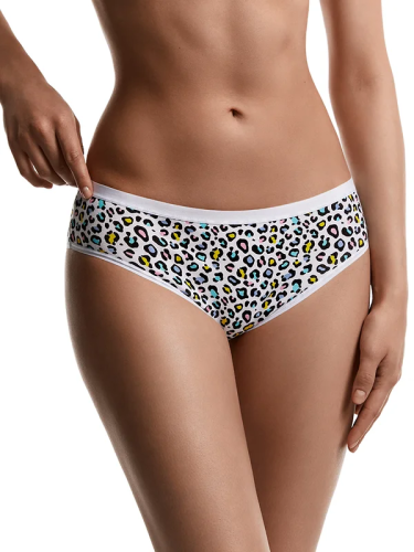 MINIMI трусы женские leo slip MT 221-24B bianco/multicolor р.50/XL