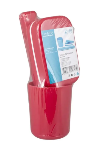 Дорожный набор: мыльница, футляр д/зуб.щетки, стакан 4319500/17_