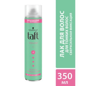 TAFT лак д/тонких волос сильная фиксация сила объема 350мл