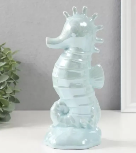 Копилка морской конёк голубой 9,5*8,2*21см 9735385