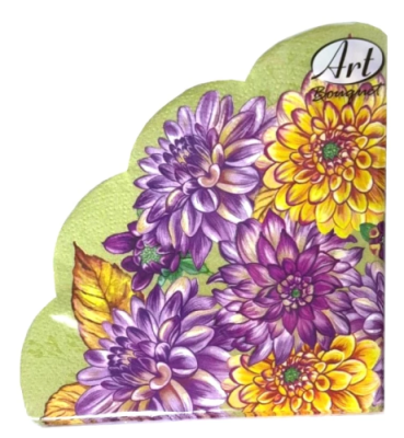 BOUQUET Art rondo салфетки столовые георгины 3сл. 32см 12шт