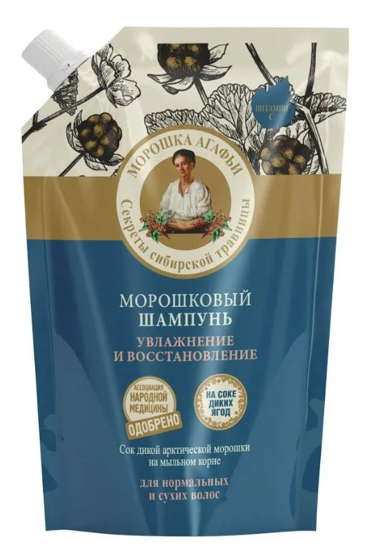 РЕЦЕПТЫ БАБУШКИ АГАФЬИ шампунь д/волос увлажнение и восстановление морошковый мяг.уп. 500мл 6225