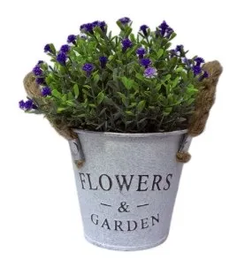 Цветок декоративный клевер в горшке цв.фиолетовый 18*2см A21130-49P