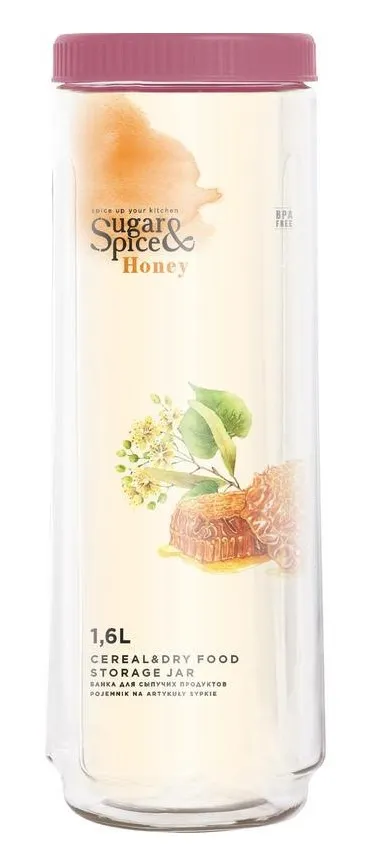 SUGAR&SPICE Honey банка д/сыпучих продуктов брусника 1,6л_