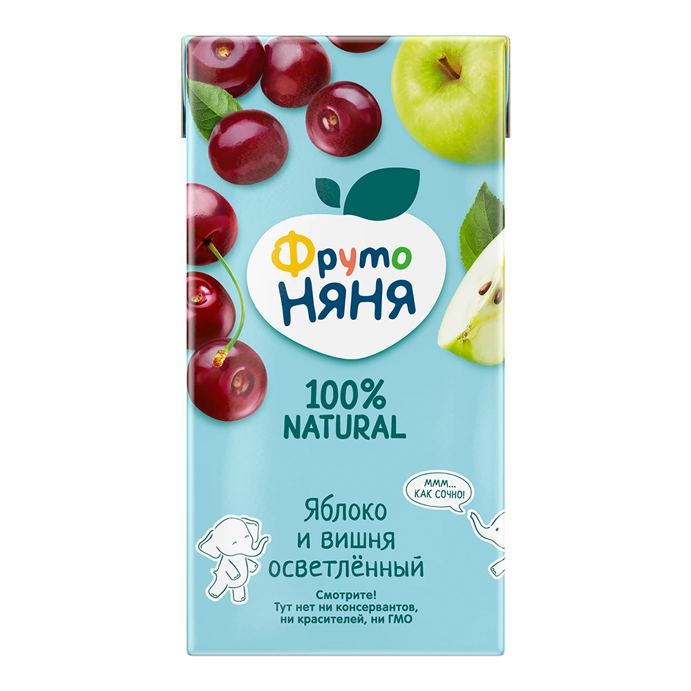 Дет пит Фрутоняня Нектар яблоко-вишня осветл 0,5л д/п; 25/5