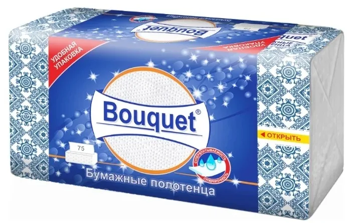 BOUQUET полотенца бумажные 2сл. 75л