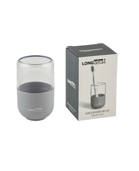 LONGSTAR стакан д/зубных щеток серый 11,5*7см 2663-LJ