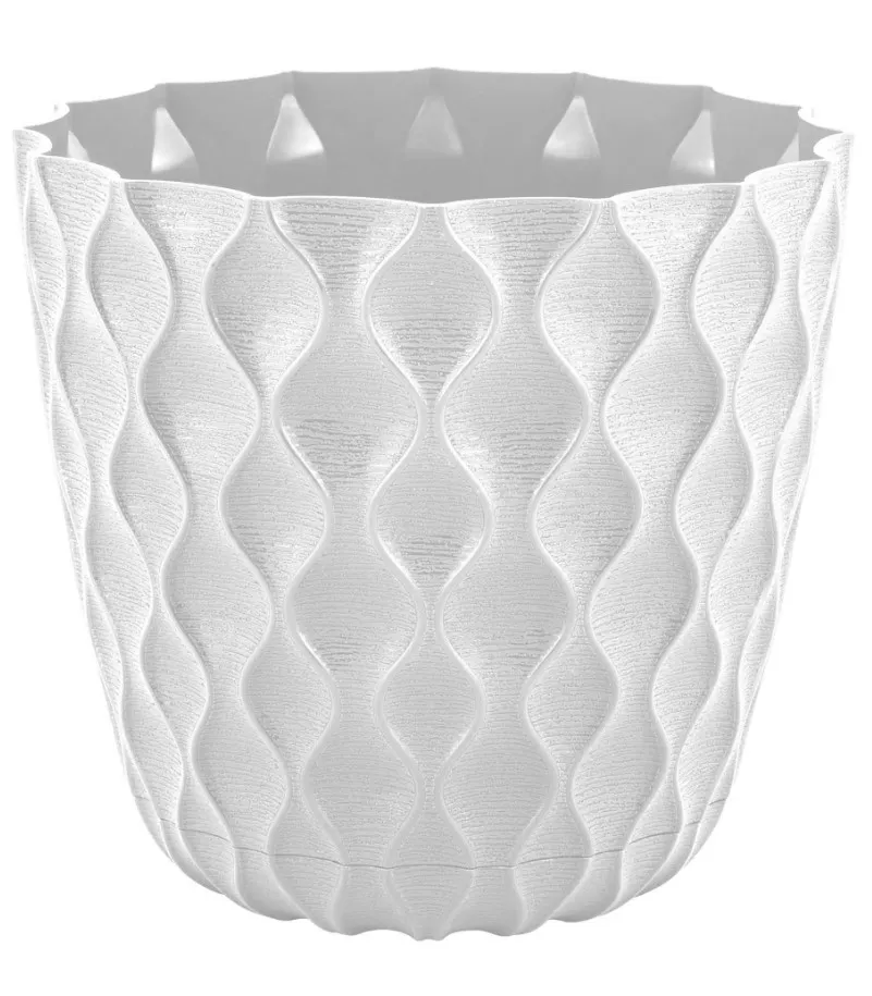 Кашпо wave белоснежный жасмин 1,4л/10