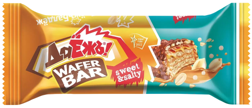 ДАЕЖЪ WAFER BAR конфеты с карамелью арахисом и солеными кранчами 40г/15