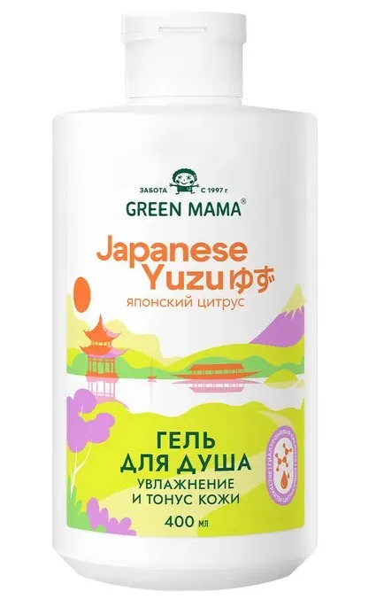 GREEN MAMA гель д/душа увлажнение и тонус кожи japanese yuzu 400мл