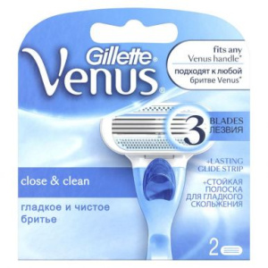 GILLETTE кассеты сменные д/бритья venus жен. 2шт