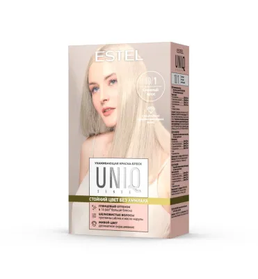 ESTEL UNIQ Sense краска-блеск д/волос без аммиака 10/1 св.блондин пепельный