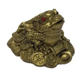 Фигурка денежная жаба на деньгах 4см