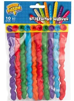 ВЕСЕЛАЯ ЗАТЕЯ набор шаров воздушных спираль 10шт 1111-0363