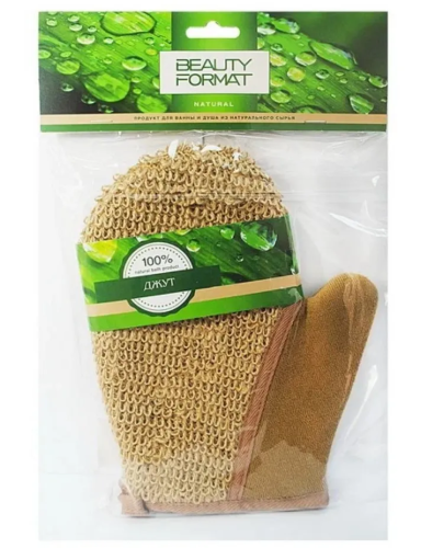 FEAUTY FORMAT мочалка натуральная рукавица джут_