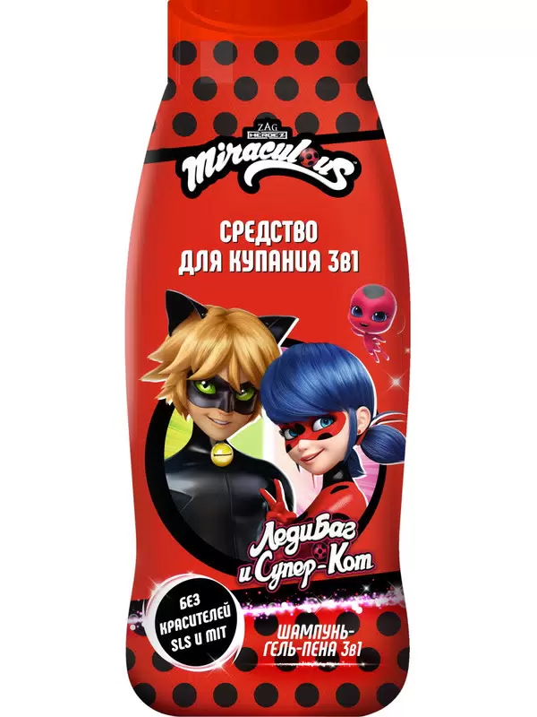 MIRACULOUS Леди Баг и Супер Кот средство д/купания детское 3в1 400мл
